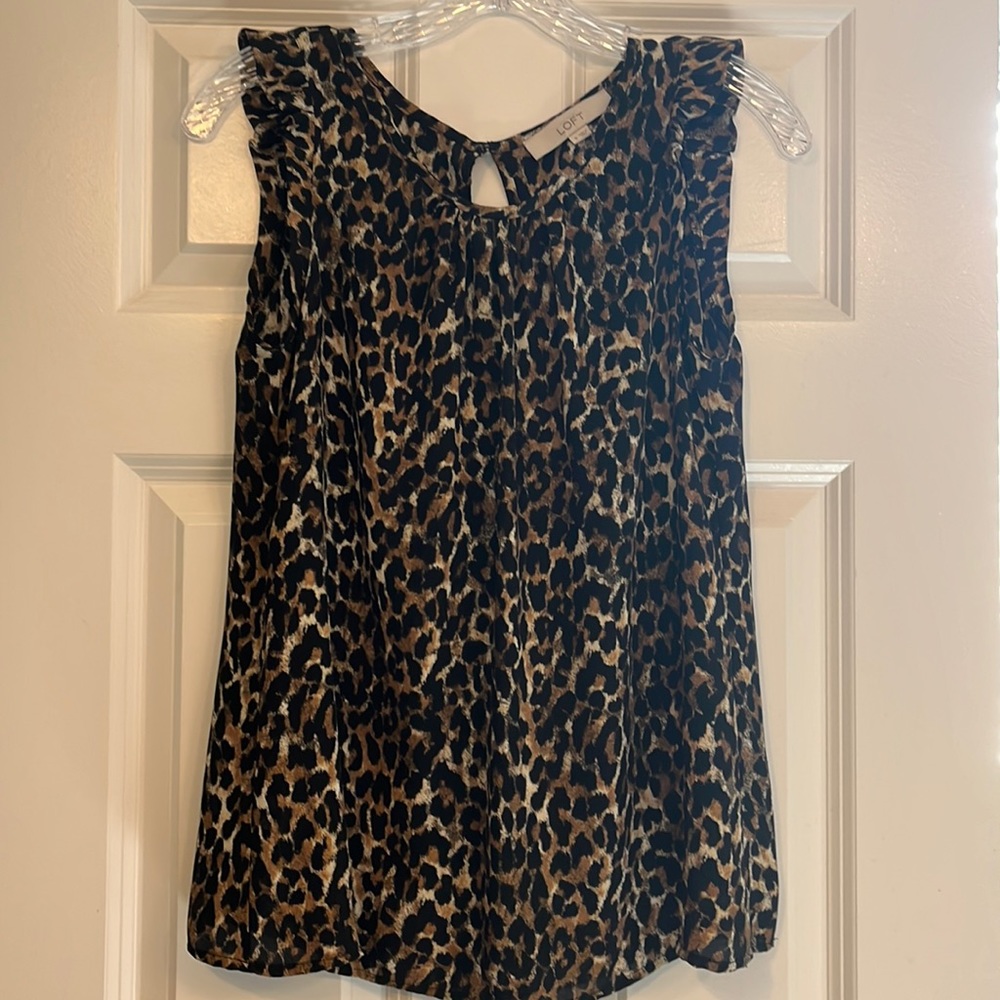 Loft ruffle sleeve top
